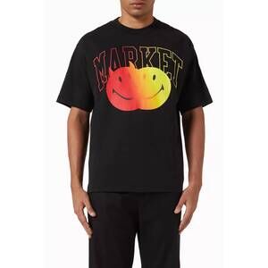 NEW MARKET smiley good evil t-shirt in jet black